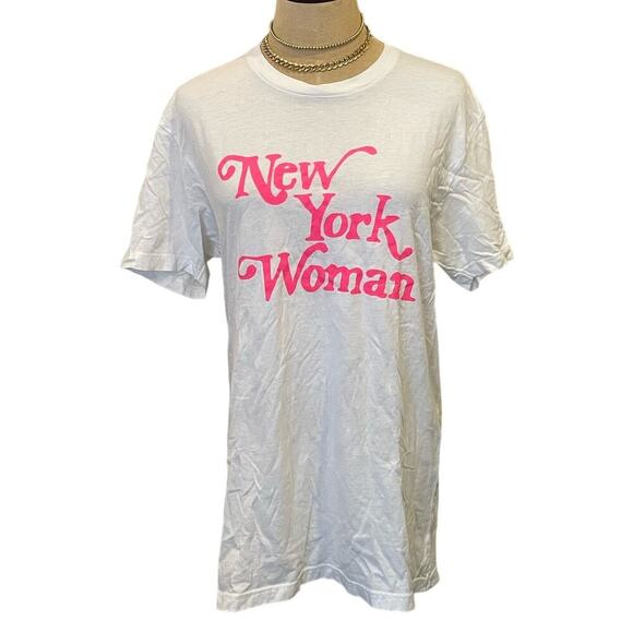 Prinkshop x Social Goods New York Woman Pink Tee T-shirt Women's size M - Picture 1 of 6